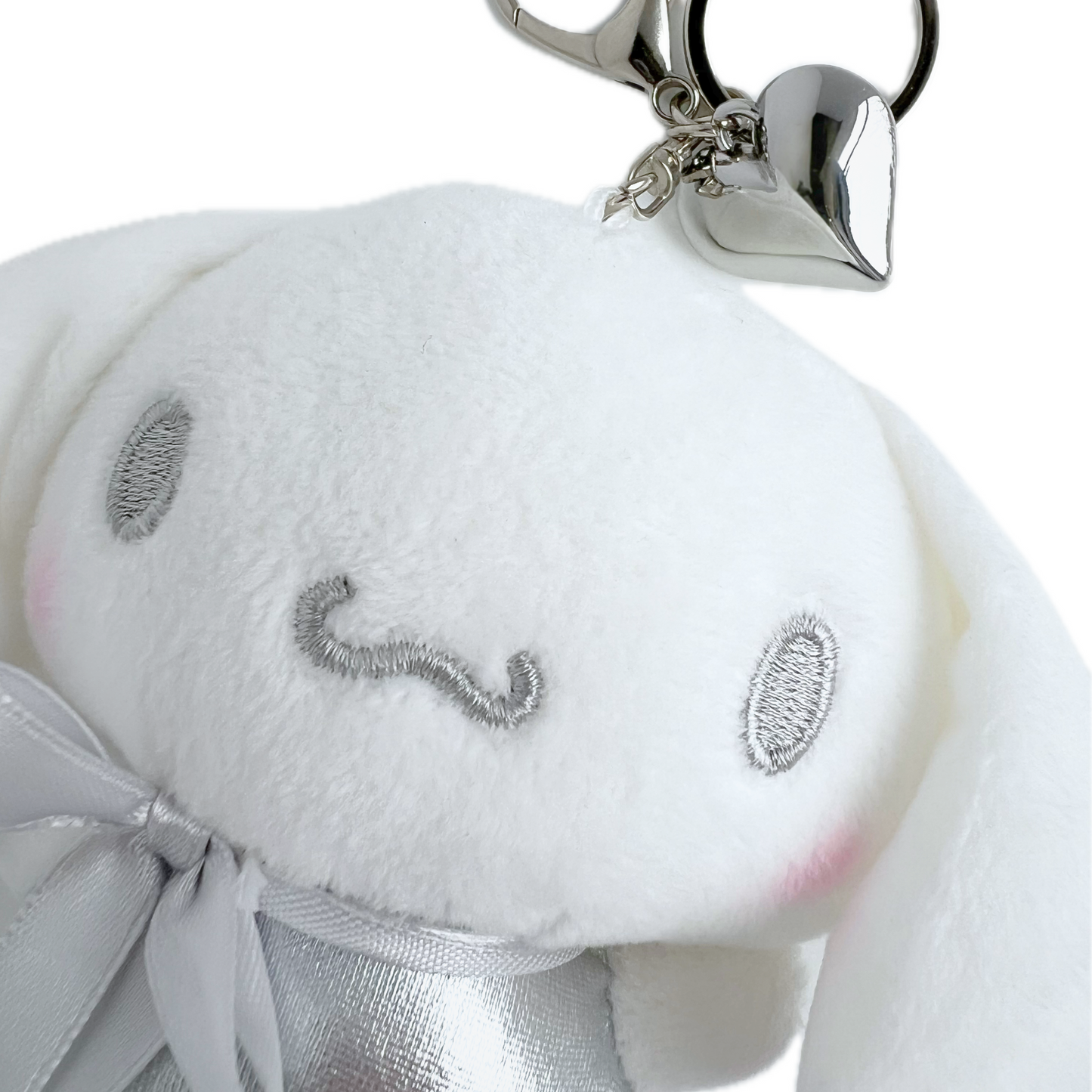 Y2K Silver Cinnamoroll Large Plush Keychain Bag Charm