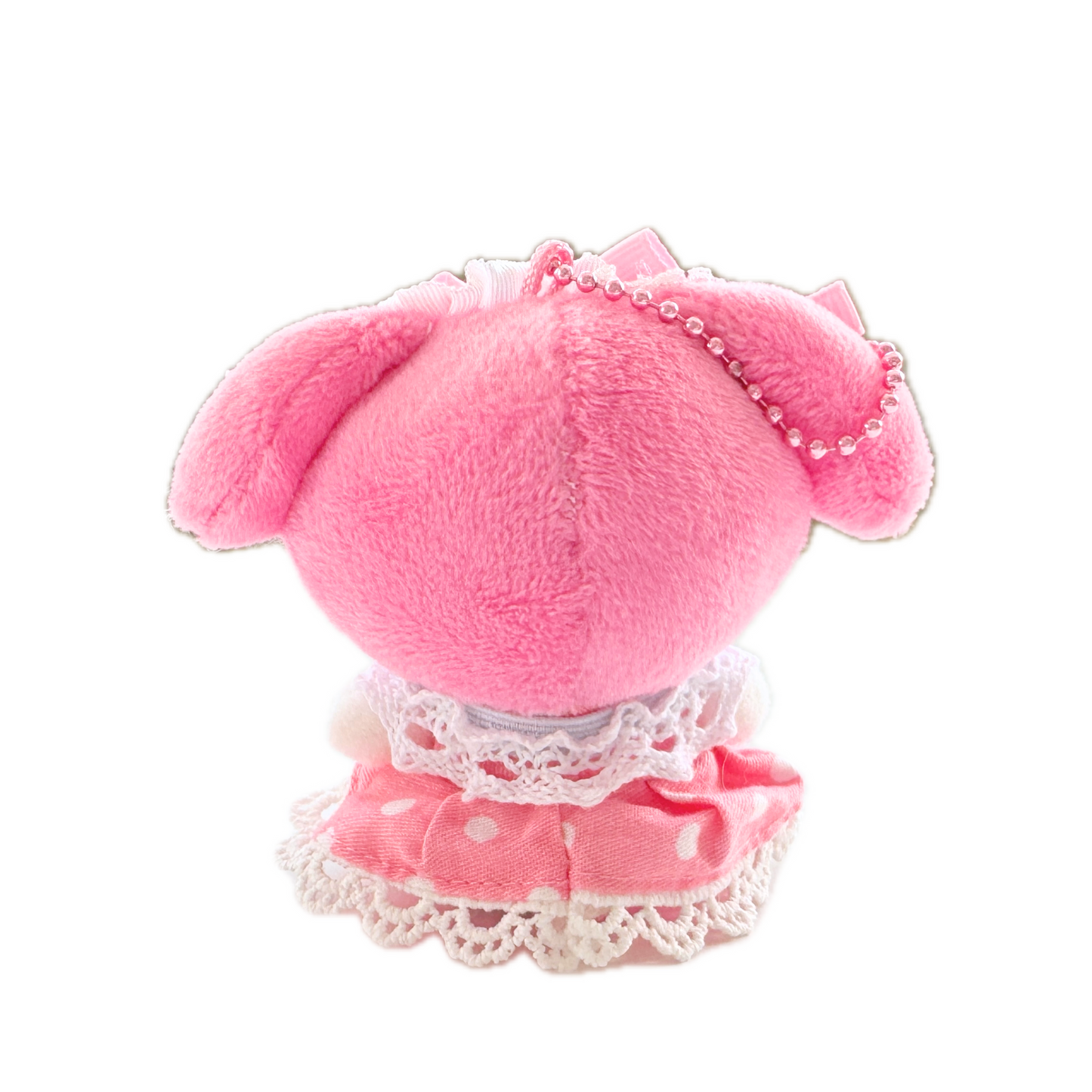 Pink My Melody Lolita Plush Ball Chain Bag Charm