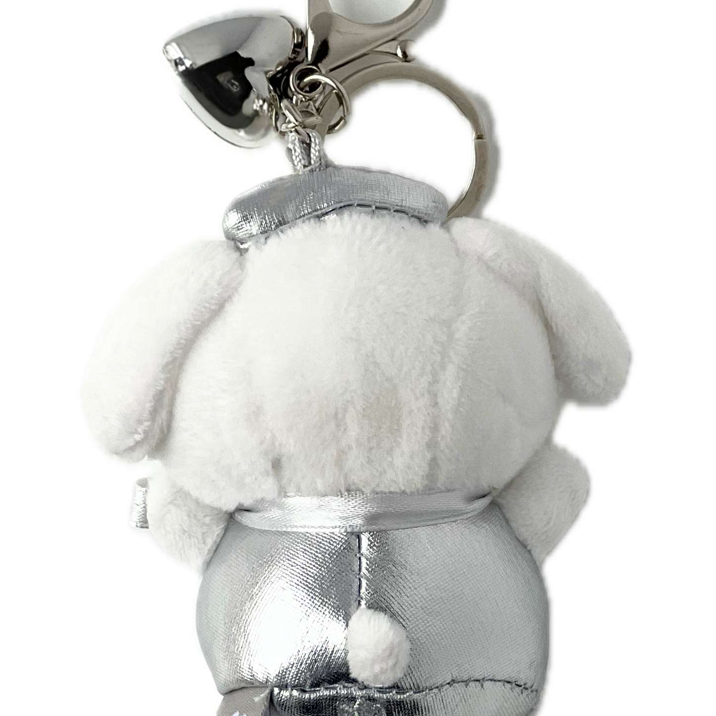 Y2K Silver Pompompurin Plush Keychain