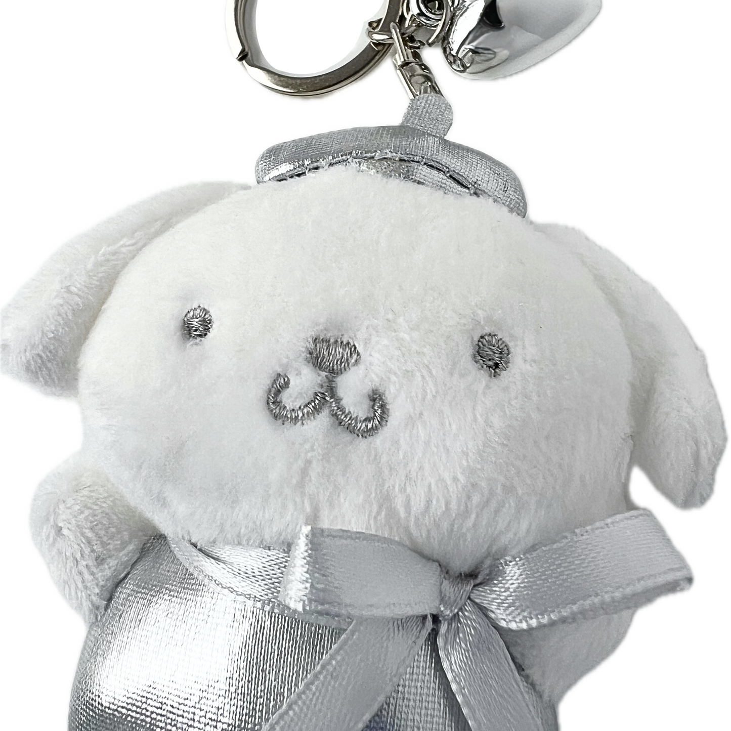 Y2K Silver Pompompurin Plush Keychain