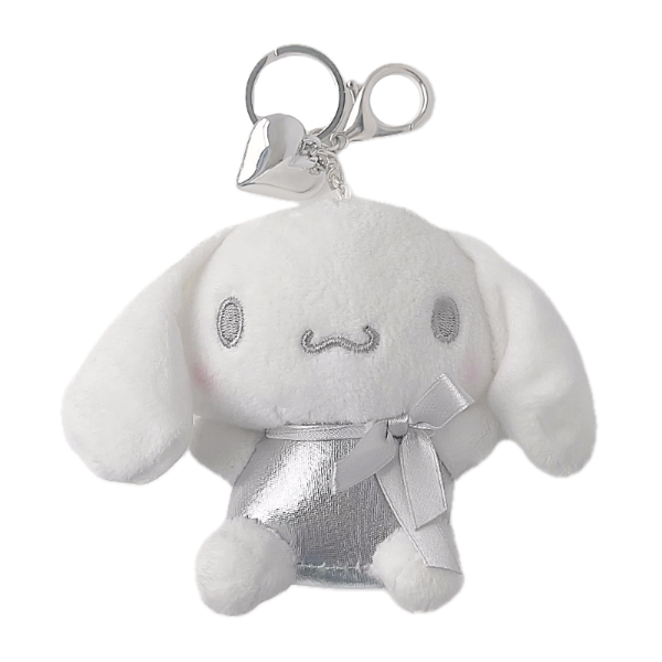 Y2K Silver Cinnamoroll Large Plush Keychain Bag Charm