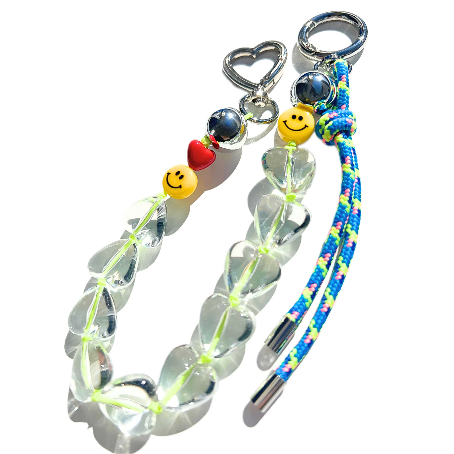 Happy Day Good Vibes Heart and Smiles Bag Charm