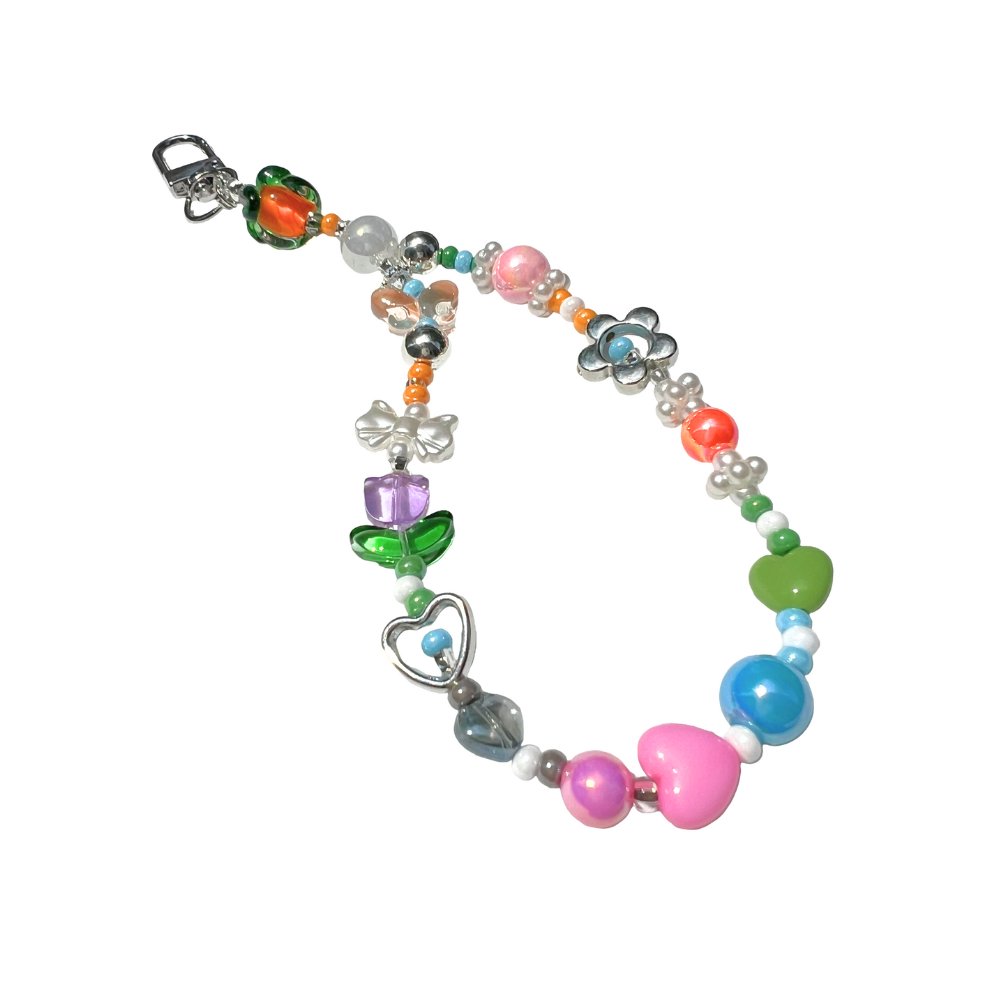 Fall Garden Party Beaded Bag Charm