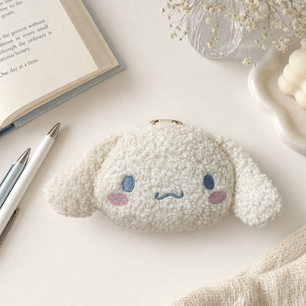 Boucle Sanrio Cinnamoroll Plush Coin Purse Keychain Bag Charm