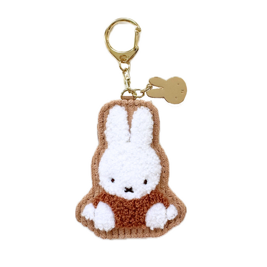 Miffy brown faux leather corduroy keychain