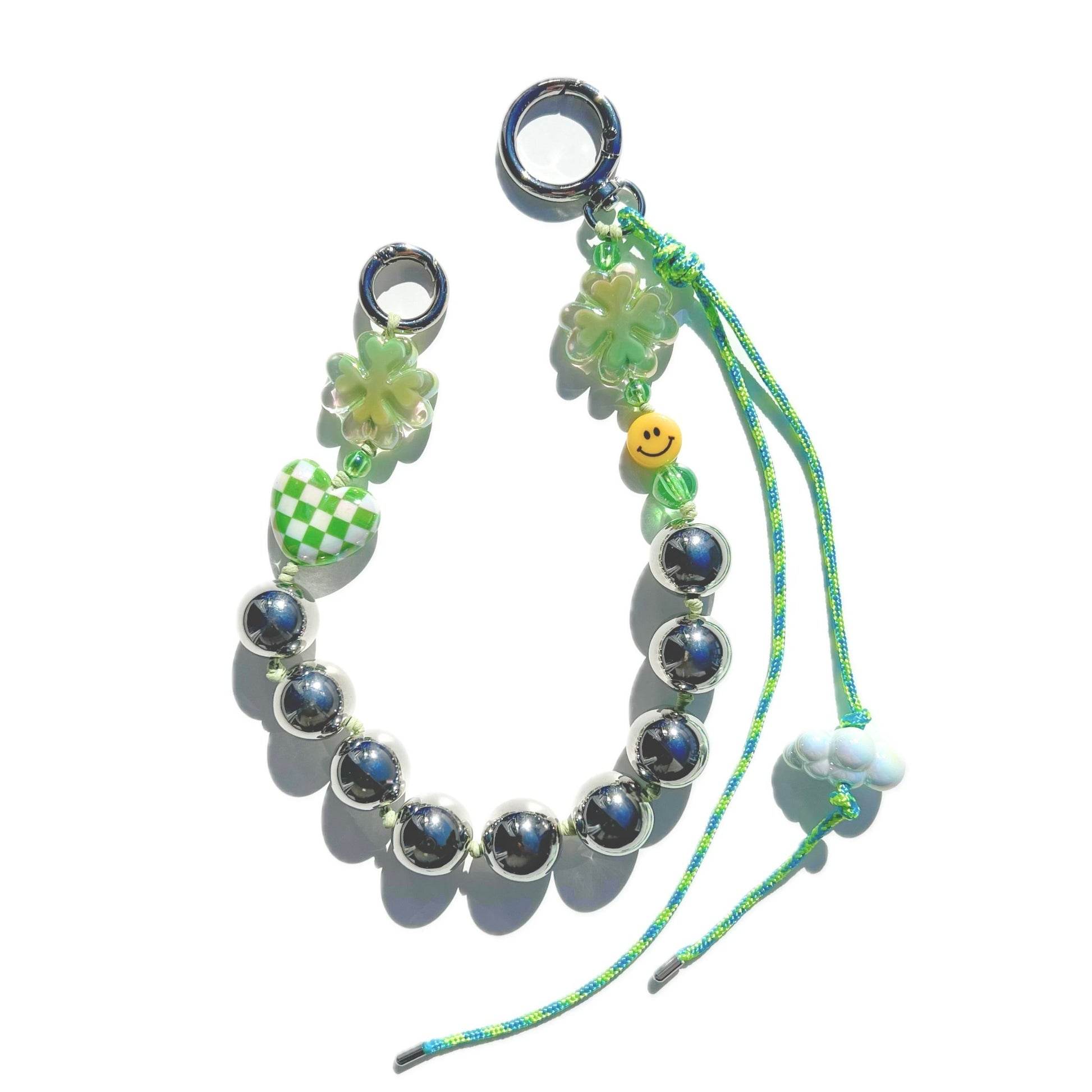 Lucky four leaf clover key ring