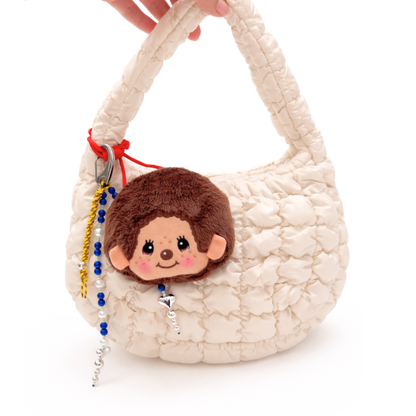 Monchhichi Plush Bag Charm – Japanese Kawaii Monkey Zippered Pouch
