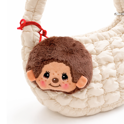 Monchhichi Plush Bag Charm – Japanese Kawaii Monkey Zippered Pouch