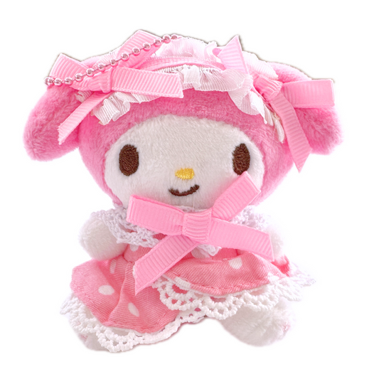 Pink My Melody Lolita Plush Ball Chain Bag Charm