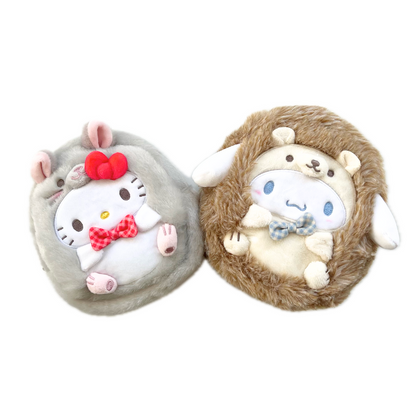 Hello Kitty & Cinnamoroll plush fauna friends pouch
