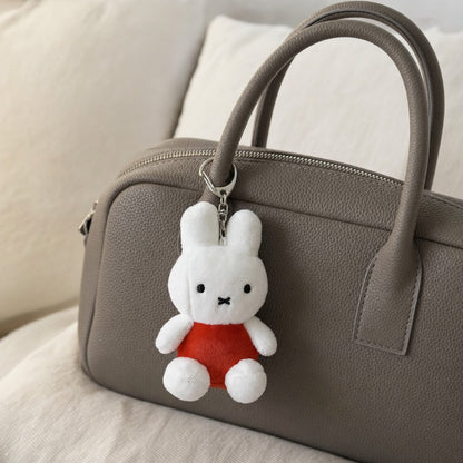 Miffy Plush Keychain Bag Charm — Red Dress Bunny