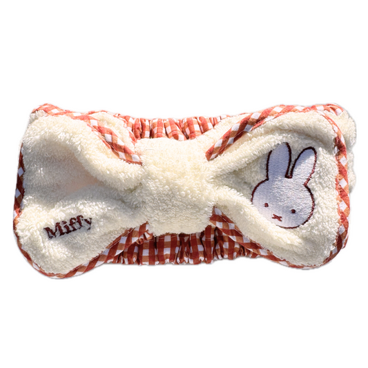 Japanese Miffy skincare spa headband with large bow 